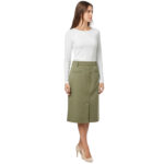 Saia Midi Verde Oliva - Imagem 4